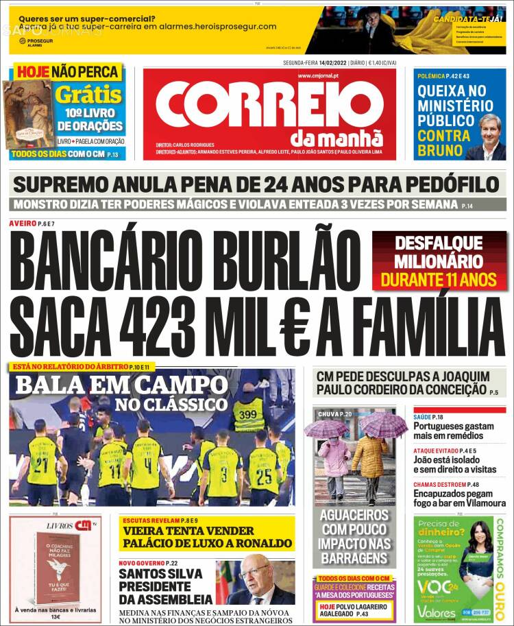 Portada de Correio da Manhã (Portugal)