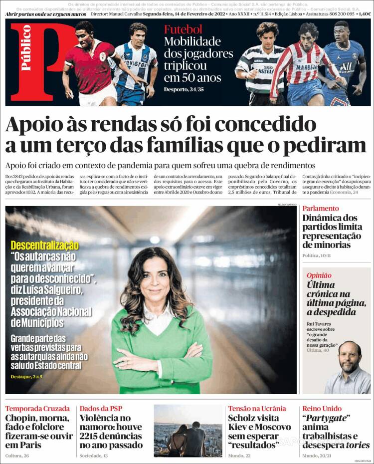 Portada de Público (Portugal)
