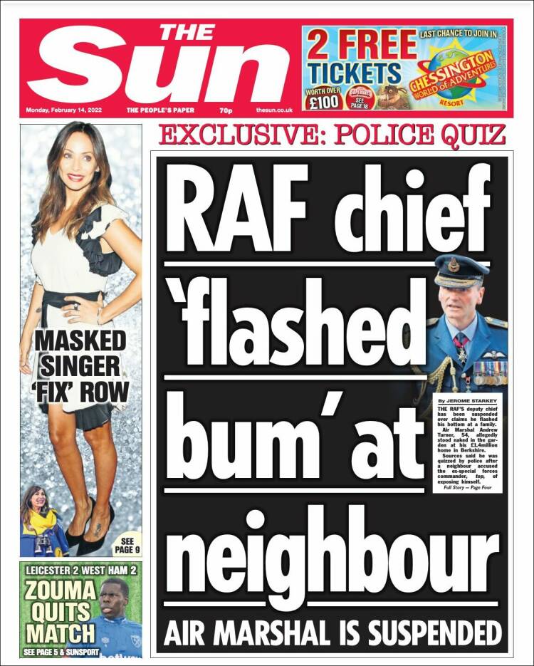 Portada de The Sun (Reino Unido)