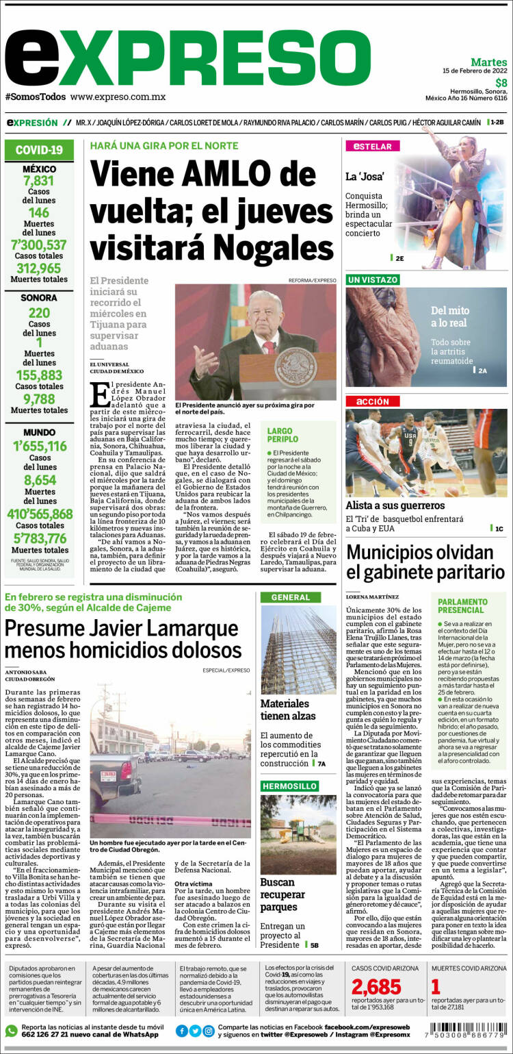 Portada de Expreso (México)