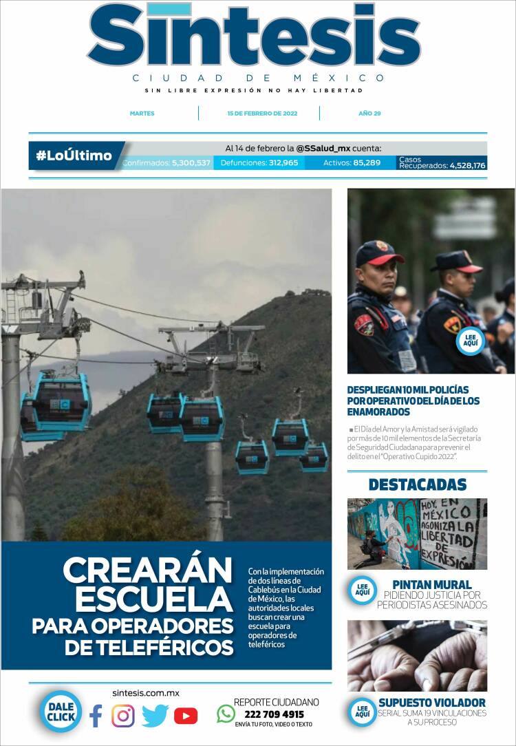 Portada de Síntesis Nacional (México)