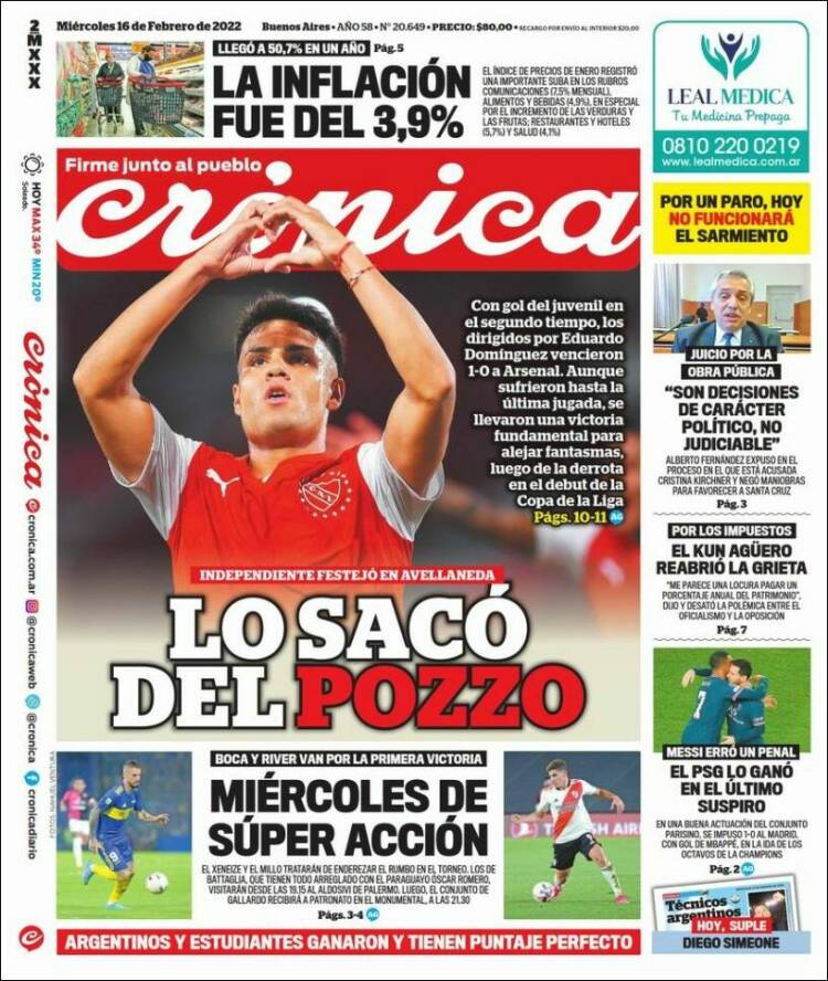 Portada de Diario El Libertador (Argentina)