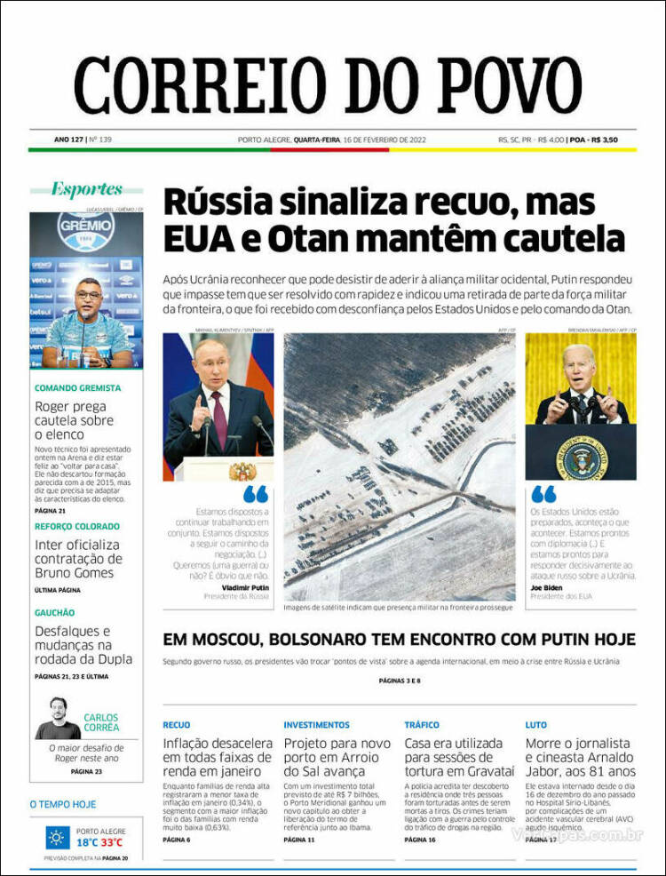 Portada de Correio Do Povo (Brasil)