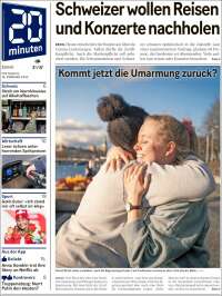 Portada de 20Minuten - Zürich (Suiza)