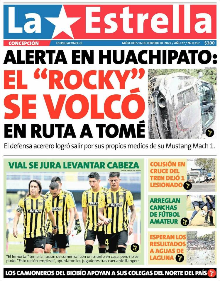 Portada de La Estrella de Concepción (Chile)