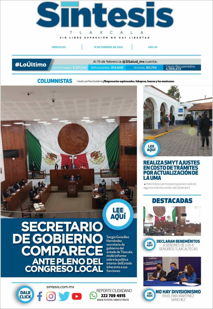 Portada de Síntesis de Tlaxcala (M&eacute;xico)
