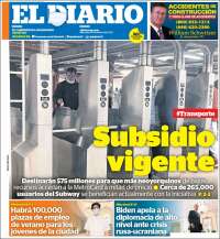 Portada de El Diario NY (États-Unis)