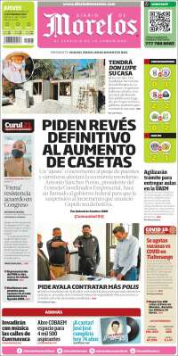 Portada de Diario de Morelos (México)