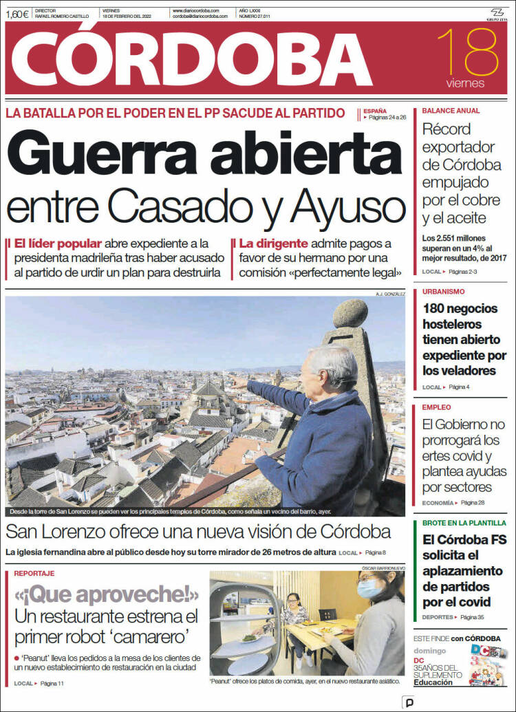 Portada de Diario de Córdoba (España)