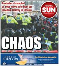 Portada de The Toronto Sun (Canadá)