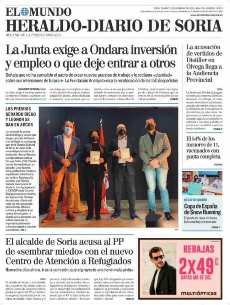 Portada de Diario de Soria (Espa&ntilde;a)