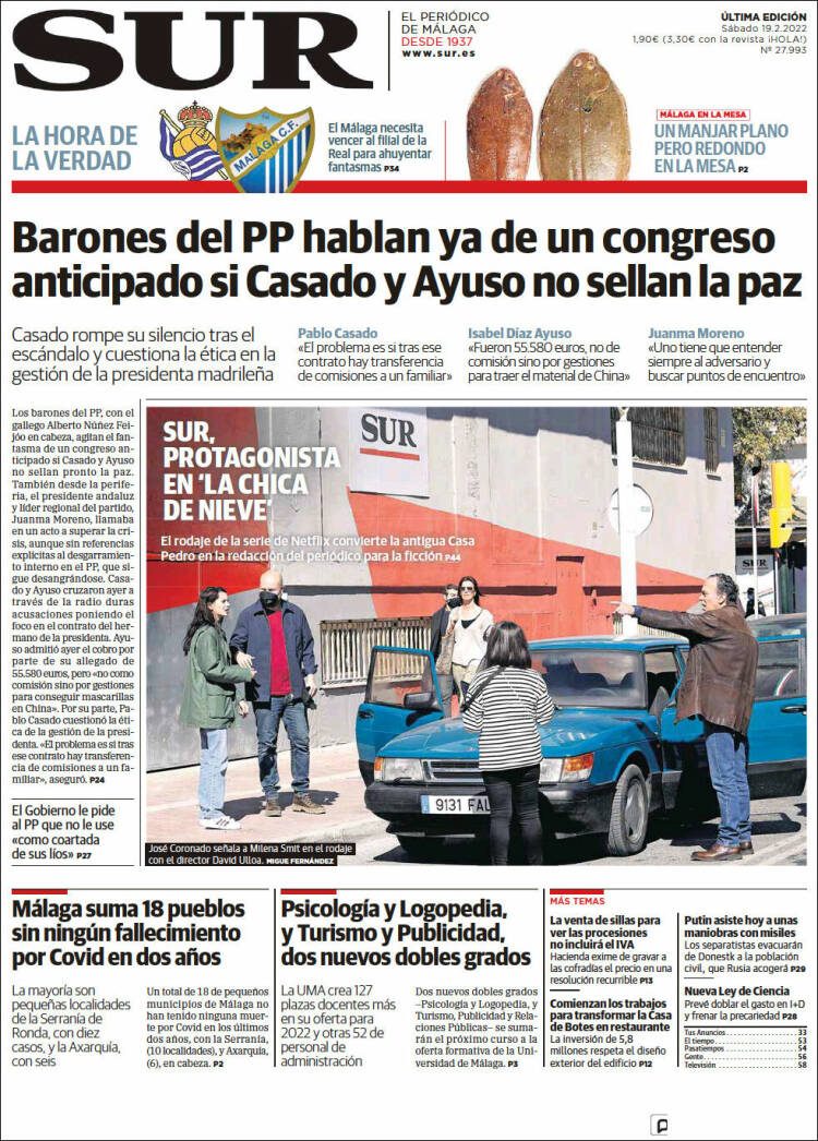 Portada de Diario el Sur (Espa&ntilde;a)