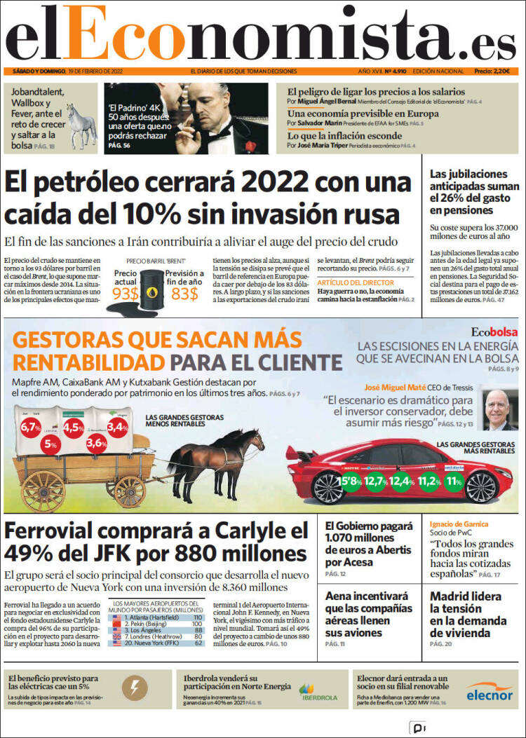 Portada de El Economista (Espa&ntilde;a)