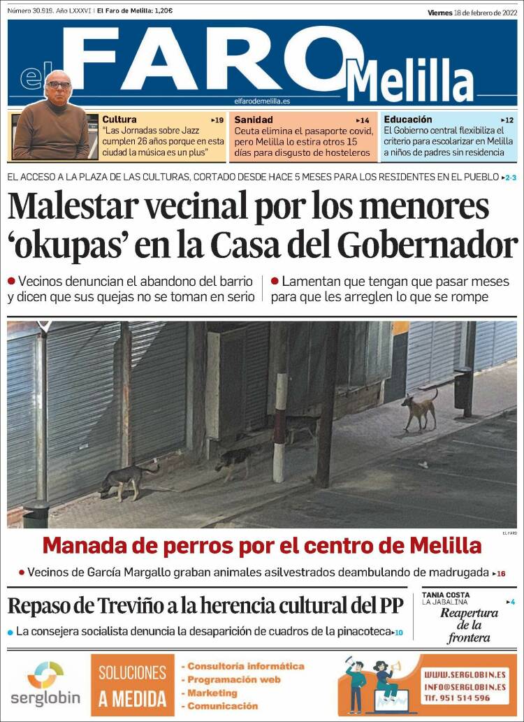 Portada de El Faro de Melilla (Espa&ntilde;a)