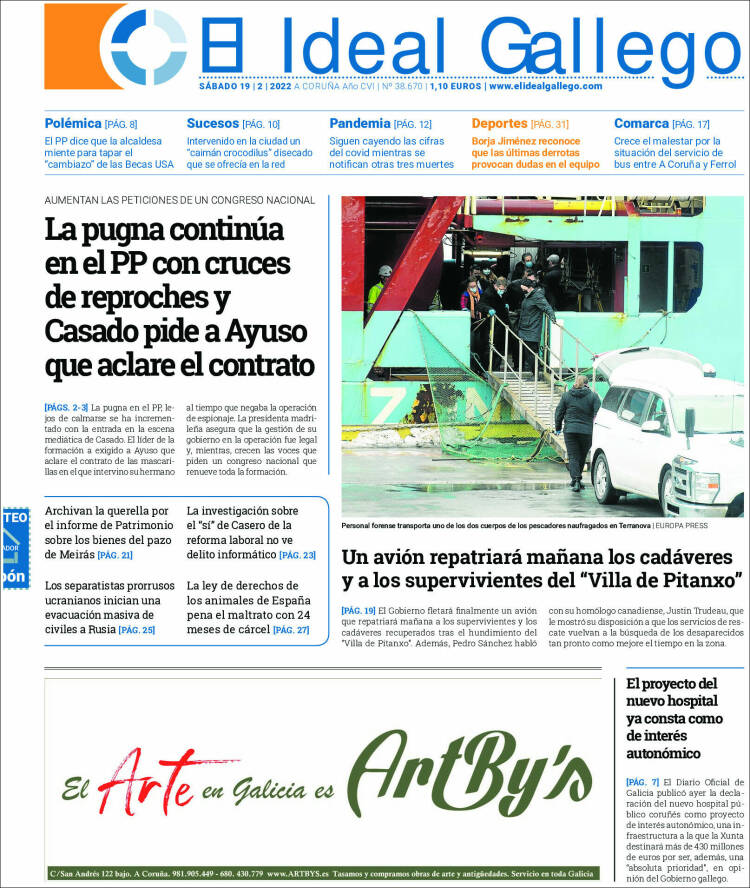 Portada de El Ideal Gallego (Espa&ntilde;a)