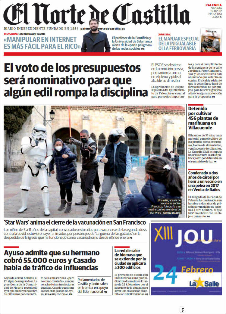 Portada de Norte de Castilla - Palencia (Espa&ntilde;a)