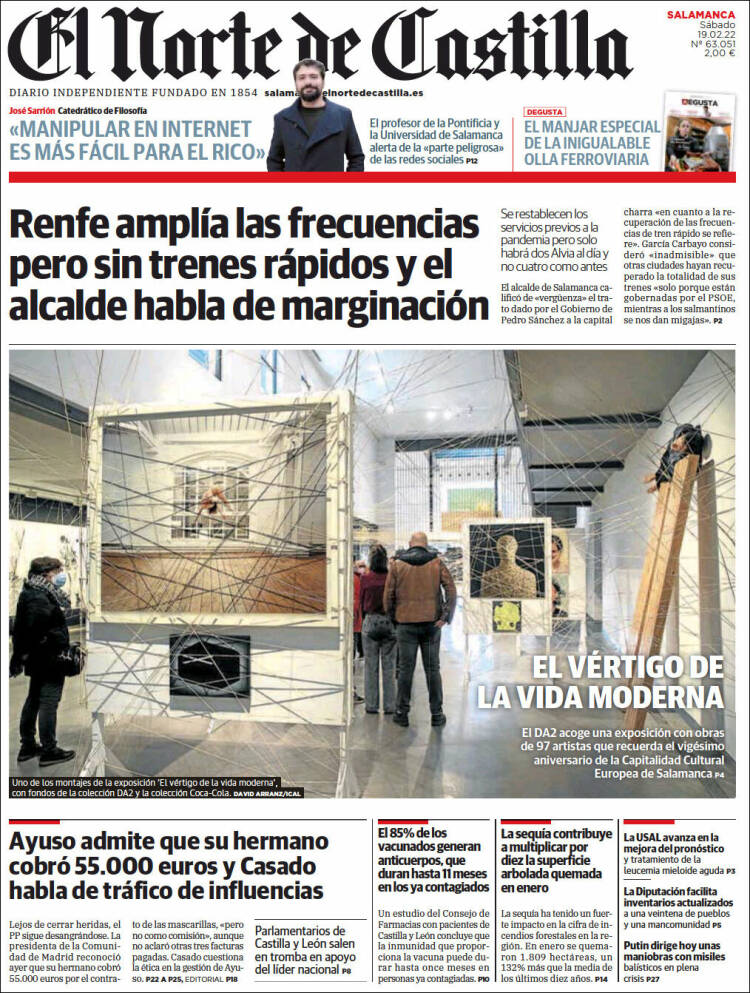 Portada de Norte de Castilla - Salamanca (Espa&ntilde;a)