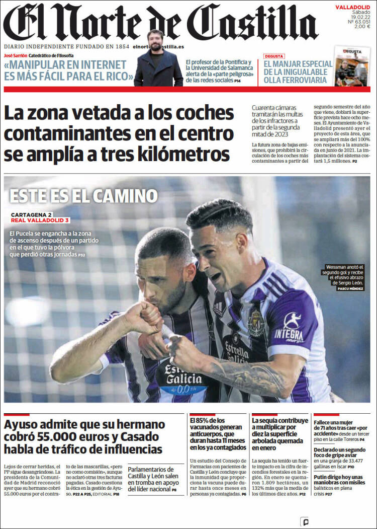 Portada de Norte de Castilla - Valladolid (Espa&ntilde;a)