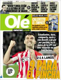 Portada de Olé (Argentina)