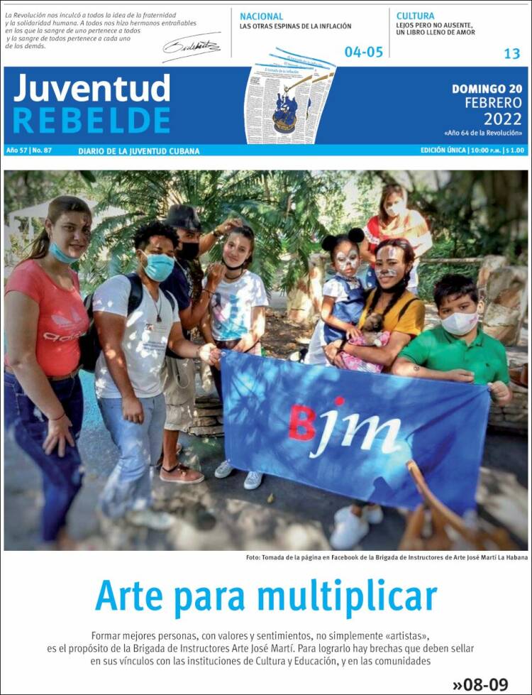 Portada de Juventud Rebelde (Cuba)
