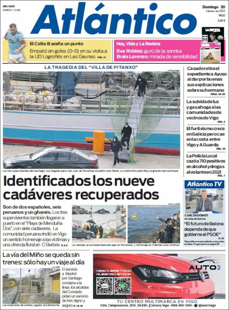 Portada de Atlántico Diario (Espa&ntilde;a)