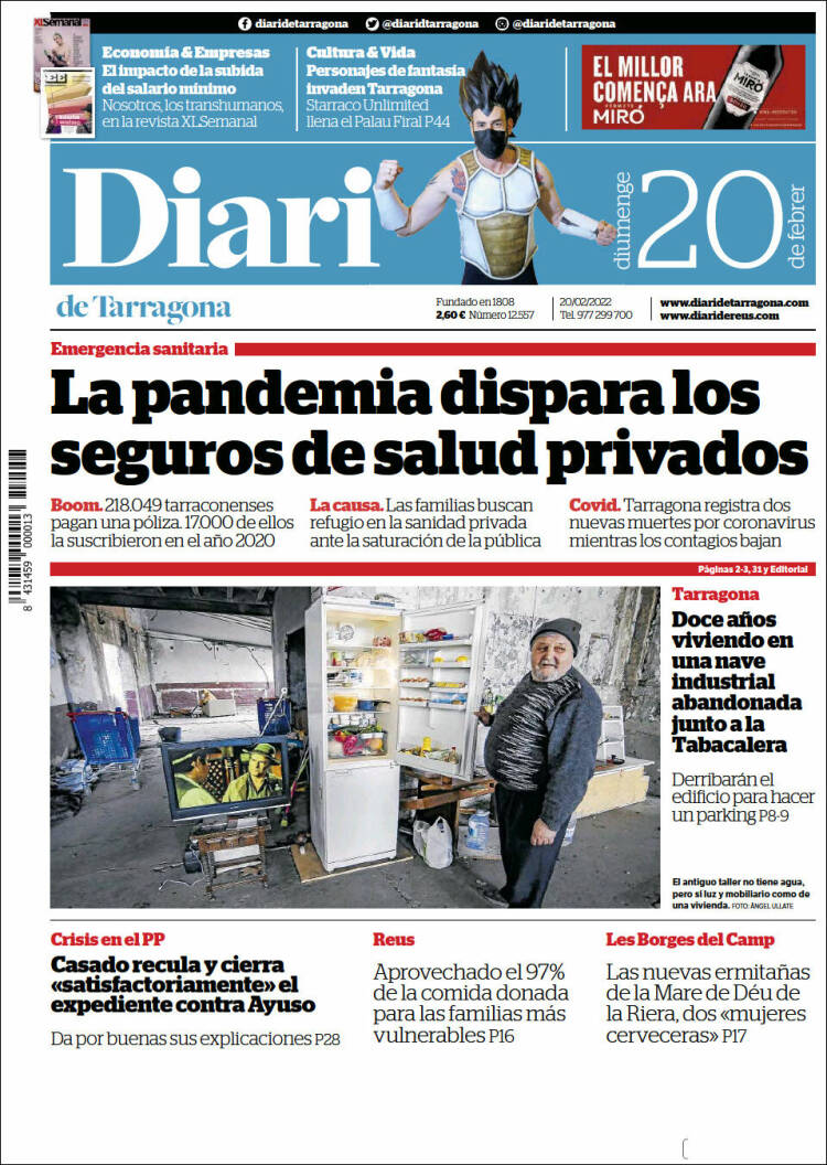 Portada de Diari de Tarragona (Espa&ntilde;a)