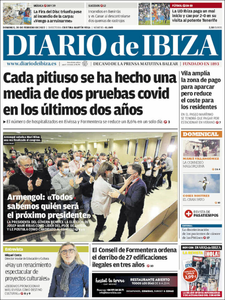 Portada de Diario de Ibiza (Espa&ntilde;a)
