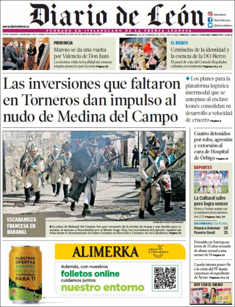 Portada de Diario de León (Espa&ntilde;a)