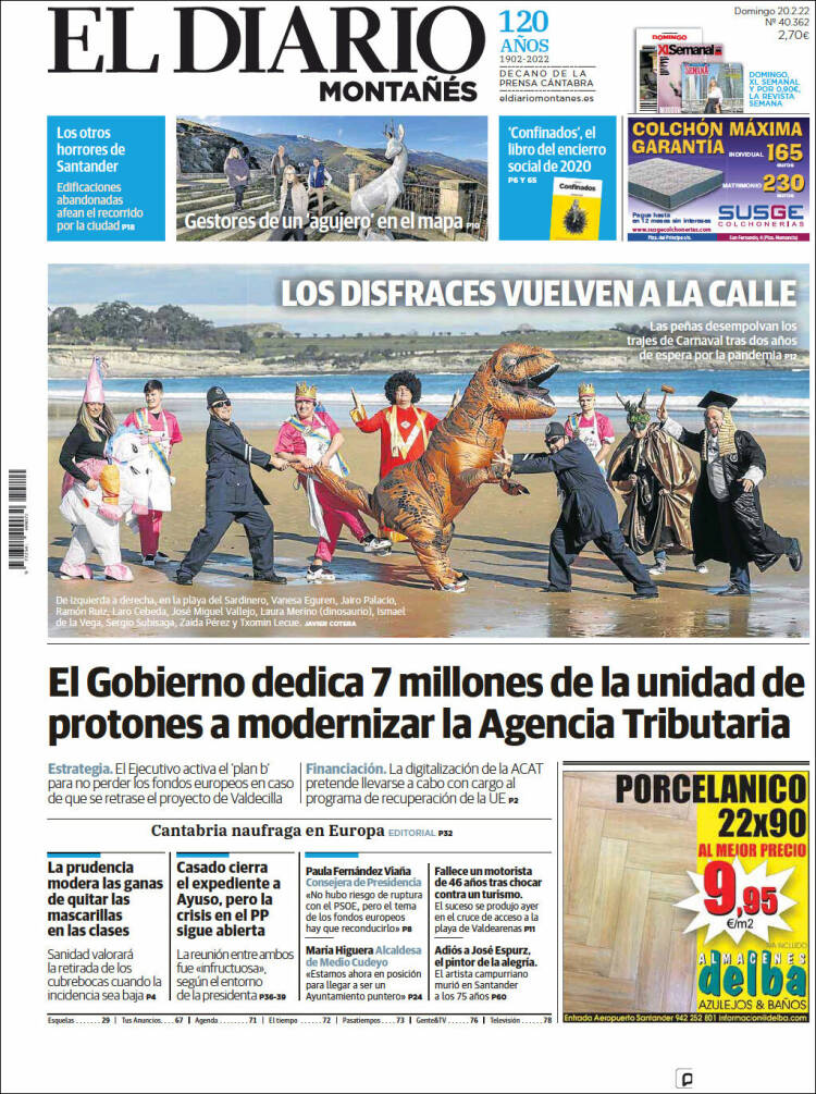 Portada de El Diario Montañés (Espa&ntilde;a)