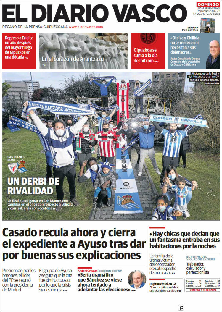 Portada de Diario Vasco (Espa&ntilde;a)