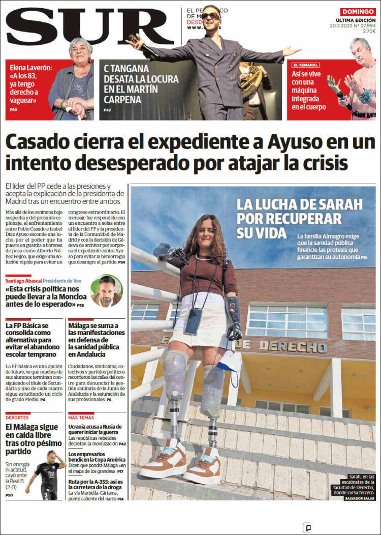 Portada de Diario el Sur (Espa&ntilde;a)