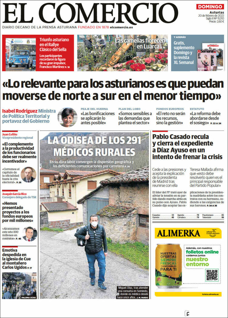 Portada de El Comercio (Espa&ntilde;a)