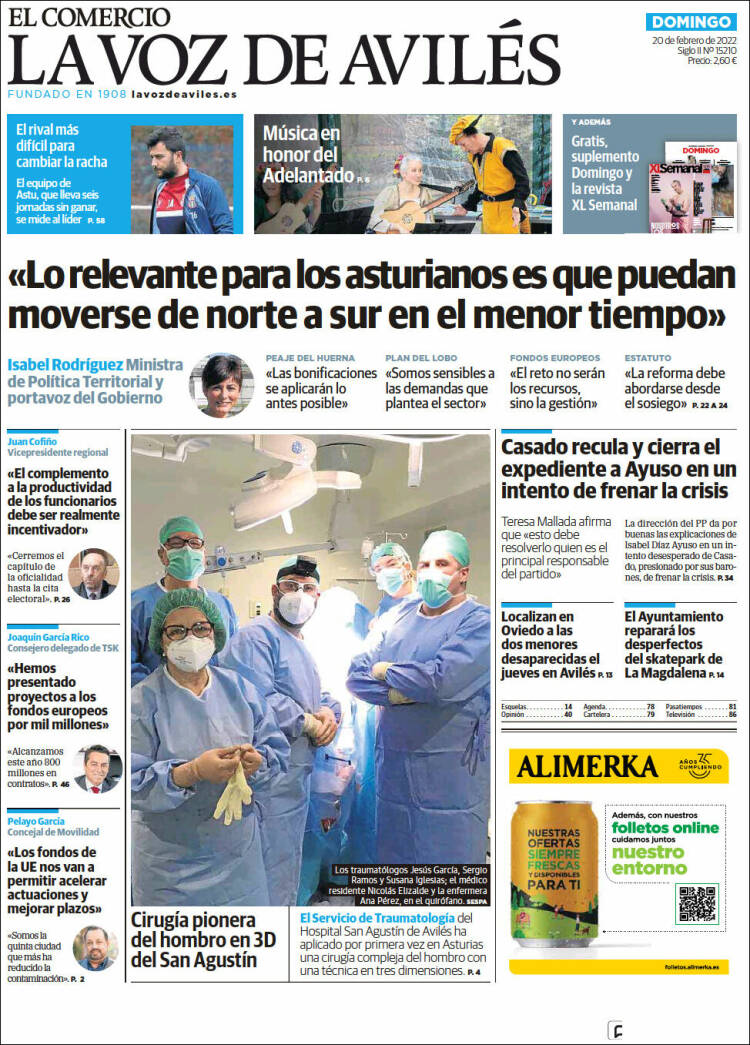 Portada de El Comercio - Avilés (Espa&ntilde;a)