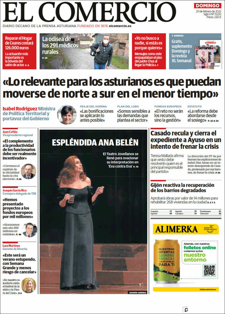 Portada de El Comercio - Gijón (Espa&ntilde;a)