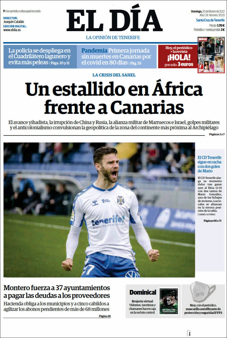 Portada de El Día (Espa&ntilde;a)