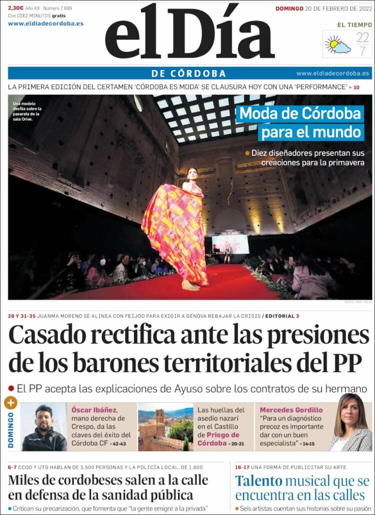 Portada de El Día de Córdoba (Espa&ntilde;a)
