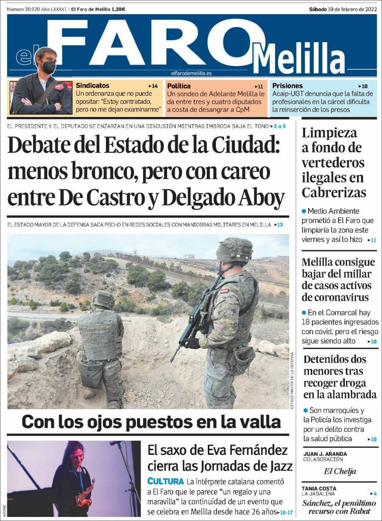 Portada de El Faro de Melilla (Espa&ntilde;a)