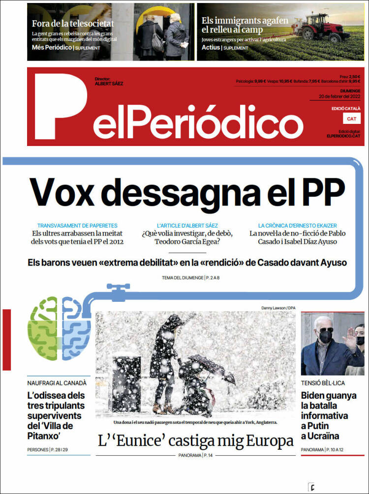 Portada de El Periódico de Catalunya (Espa&ntilde;a)