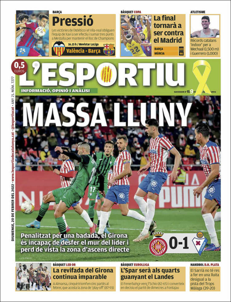 Portada de L'Esportiu : Girona (Espa&ntilde;a)