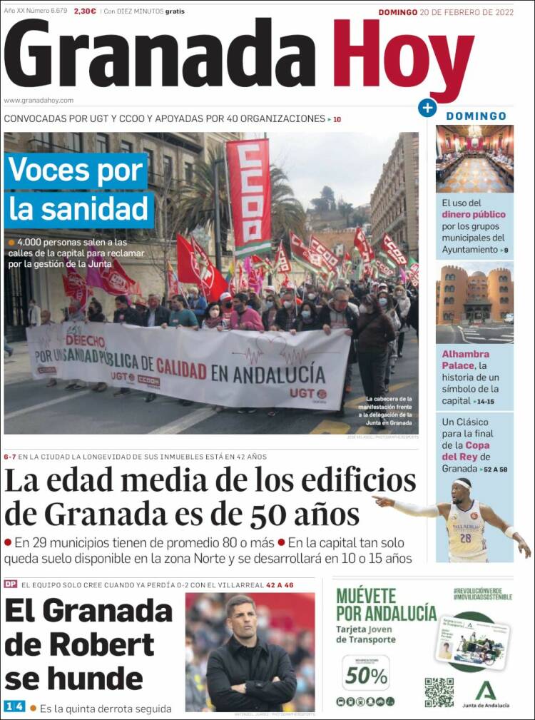 Portada de Granada Hoy (Espa&ntilde;a)