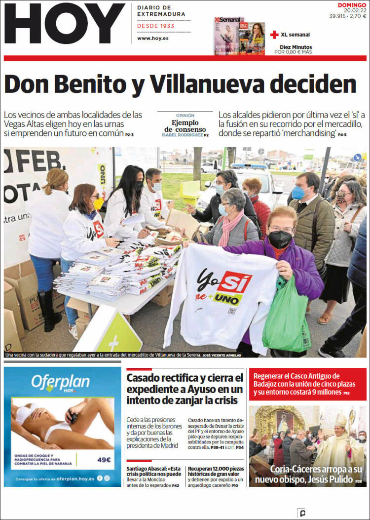Portada de Hoy - Caceres (Espa&ntilde;a)