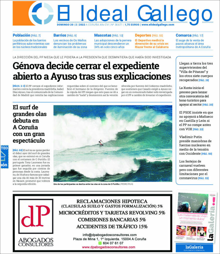 Portada de El Ideal Gallego (Espa&ntilde;a)