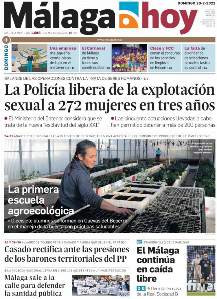 Portada de Málaga Hoy (Espa&ntilde;a)