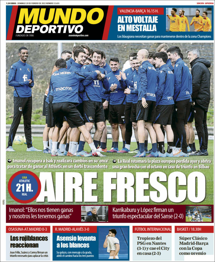 Portada de Mundo Deportivo Gipuzkoa (Espa&ntilde;a)