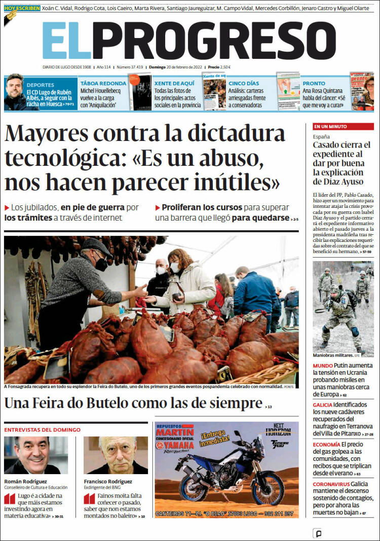Portada de El Progreso (Espa&ntilde;a)