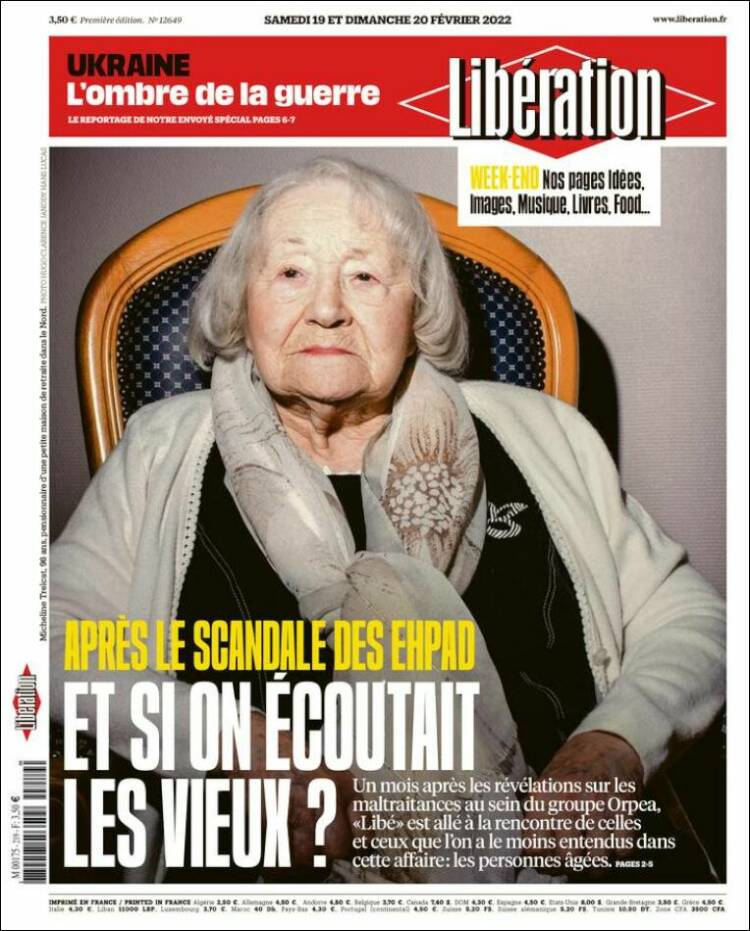 Portada de Libération (Francia)