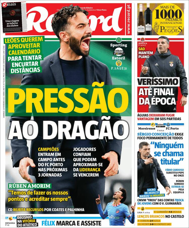 Portada de Record (Portugal)