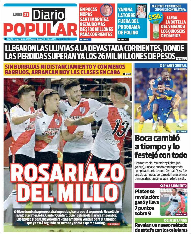 Portada de Diario Popular (Argentina)