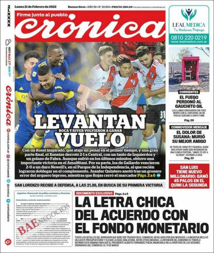 Portada de Diario El Libertador (Argentina)