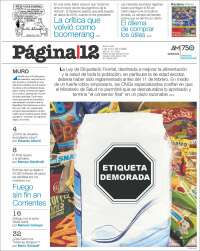 Portada de Página/12 (Argentina)